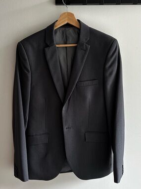 Topman Gray Men's Single-Breast Blazer